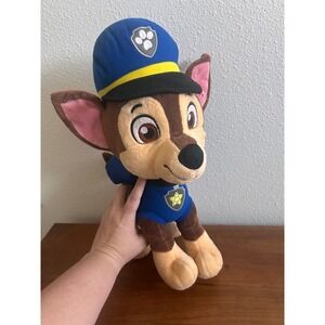Nickelodeon Paw Patrol Chase Police Dog Plush Stuffed Animal Blue Uniform